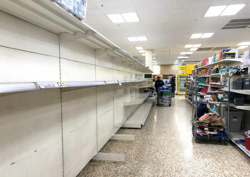Shortage of stock in supermarkets in London