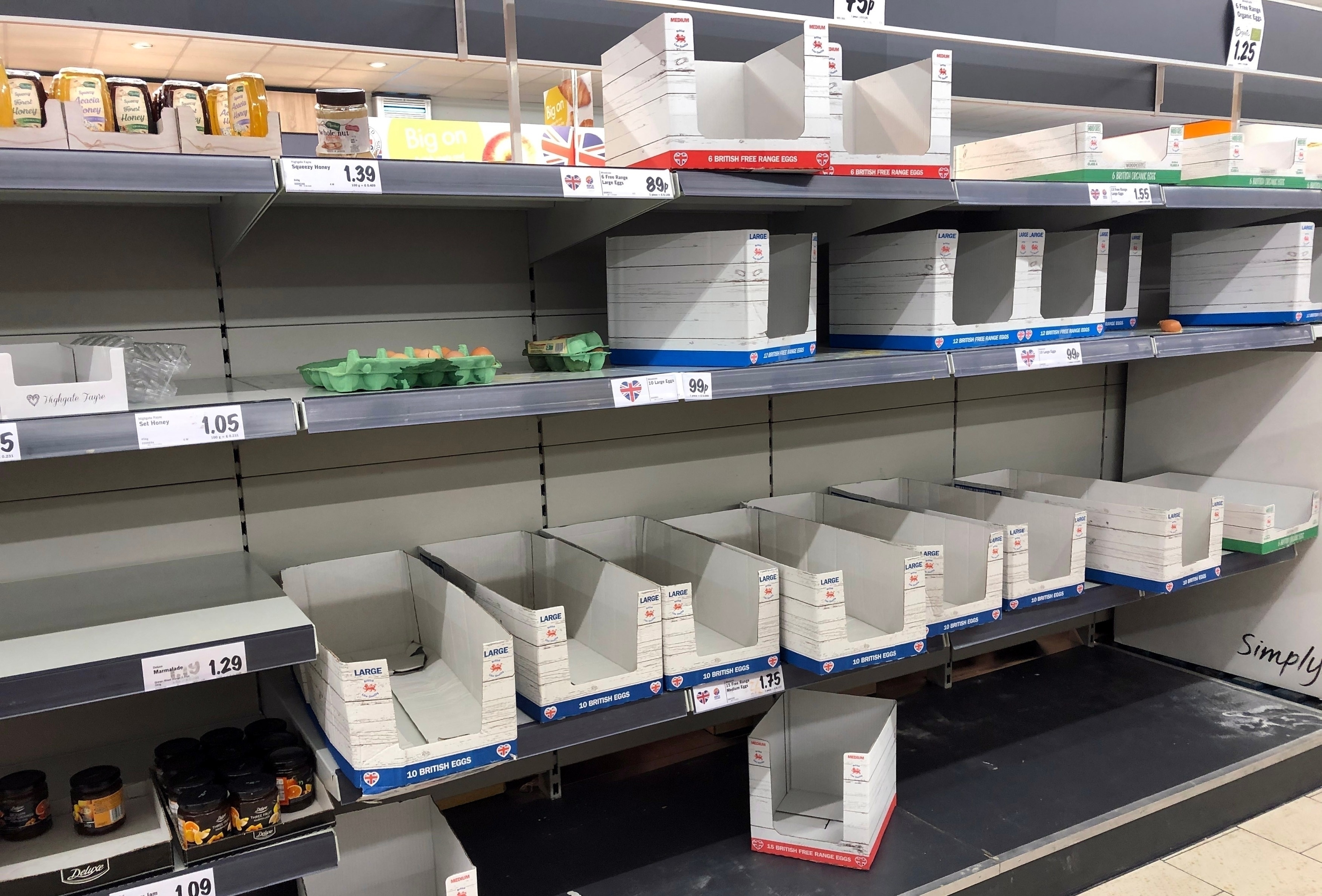 Shortage of food and cleaning products at Lidl in South London