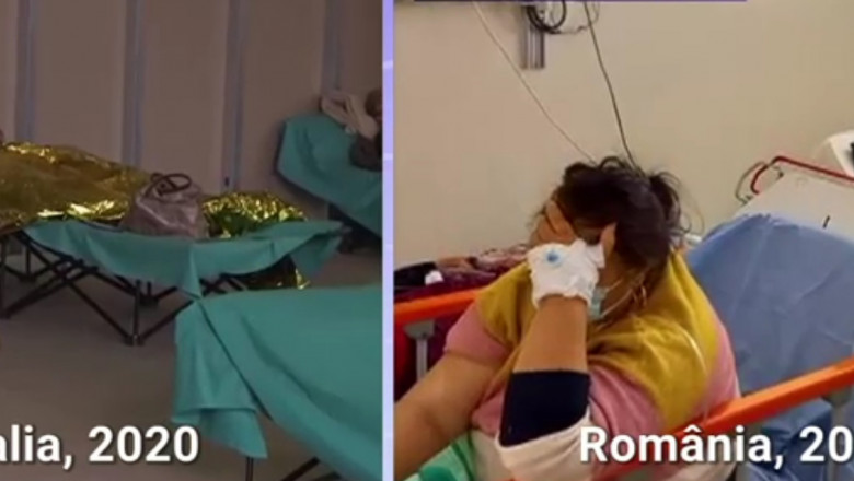 imagini comparative romania-italia in pandemie