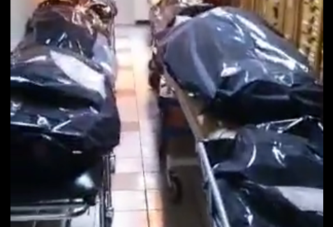 VIDEO. Imagini dramatice cu morții COVID la morga spitalului Universitar din București: Cadavrele sunt depozitate pe hol