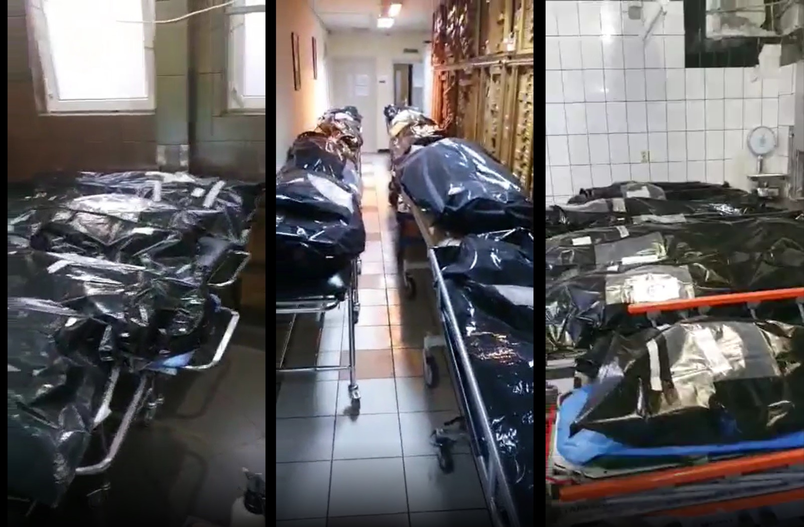 Imagini dramatice cu morții COVID la morga Spitalului Universitar din București. A fost suplimentat necesarul de saci pentru cadavre