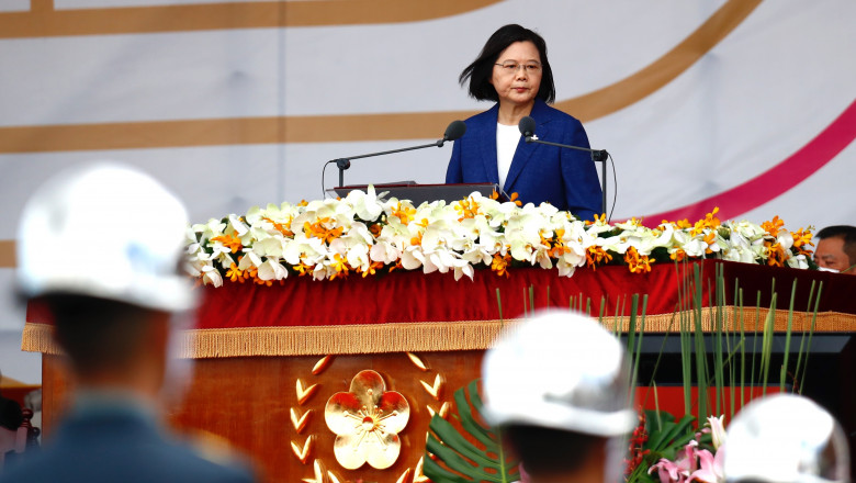 Taiwan: President Tsai Ing-wen speaks during Double-Tenth National Day Celebration