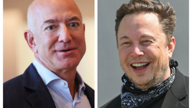 Jeff Bezos și Elon Musk.