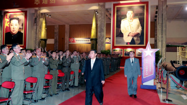Liderul Coreei de Nord, Kim Jong Un., la un eveniment