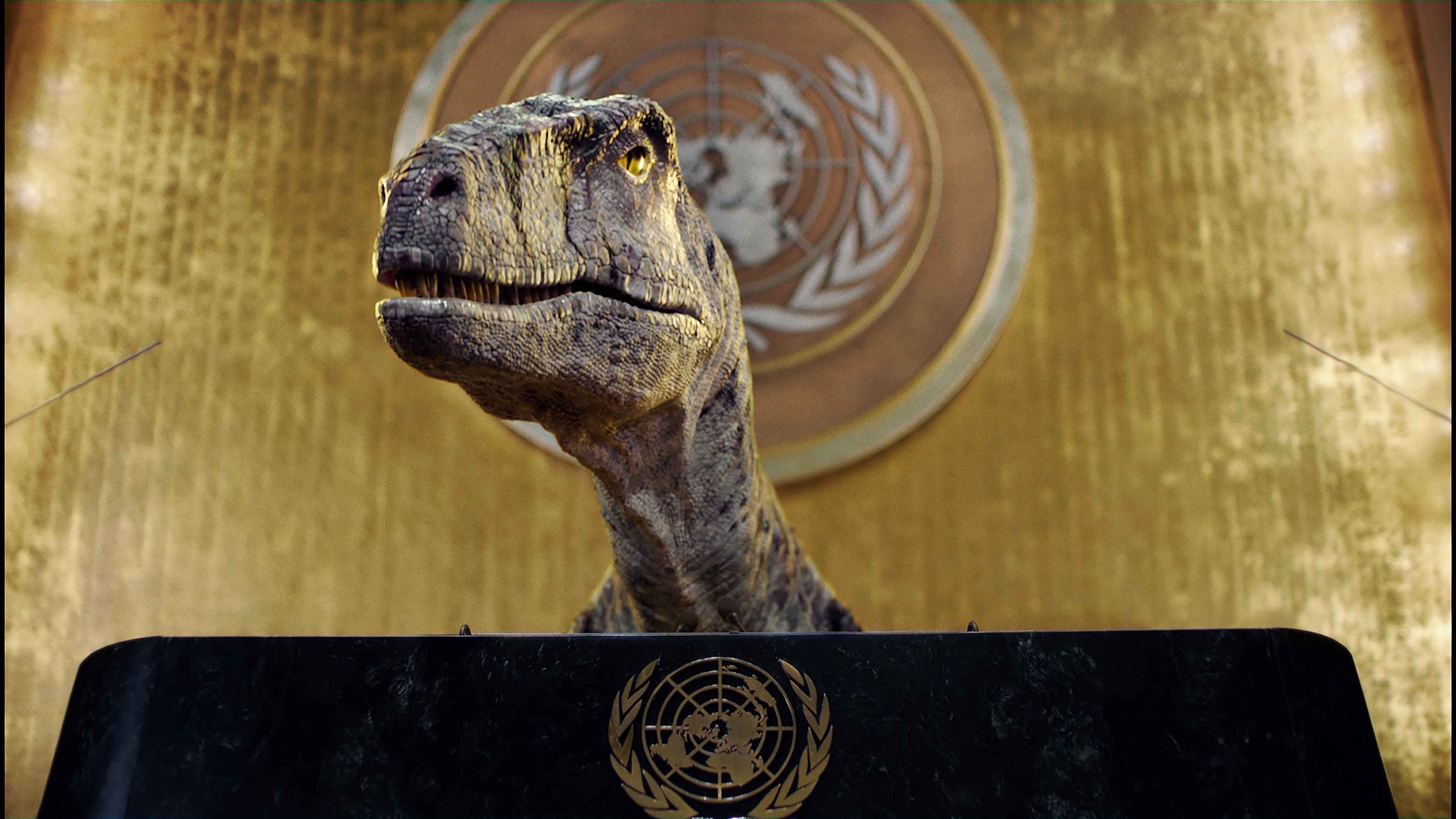 Un dinozaur a cerut la ONU ca omenirea să nu-și provoace extincția