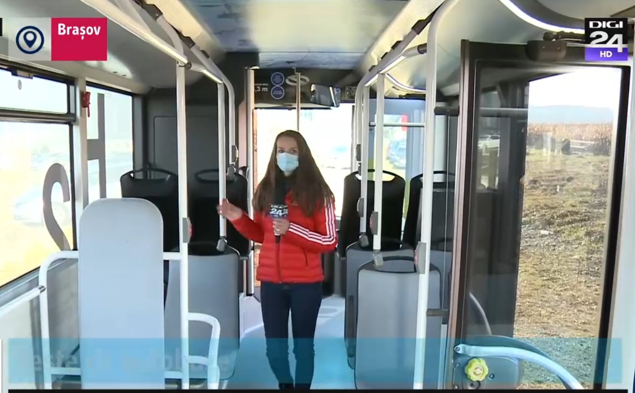 VIDEO. Imagini cu primul autobuz cu hidrogen, în teste zile acestea la Braşov