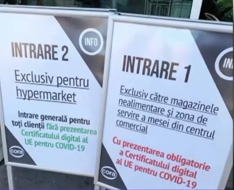 Primul centru comercial amendat pentru că nu a respectat regulile de acces cu certificat verde