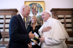 Italy, Rome: G20 summit. U.S. President Joe Biden meets Pope Francis during a private audience at the Vatican