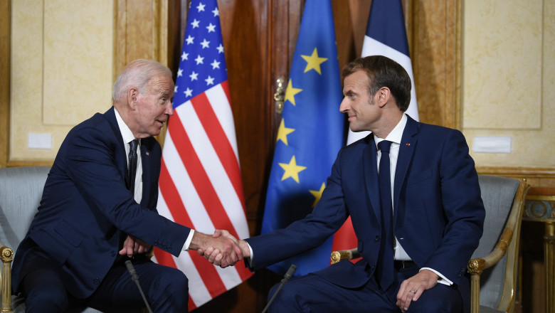 Joe Biden și Emmanuel Macron s-au întâlnit vineri, la Roma.