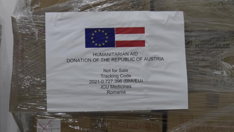 Medicamente donate României de Austria.