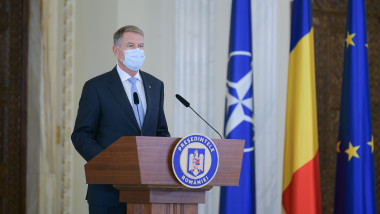 Președintele Klaus Iohannis. face declaratii de presa