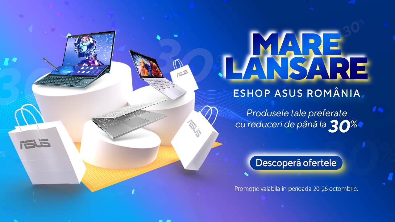 (P) Site-ul global ASUS integrează eShop-ul local pentru clienții din România