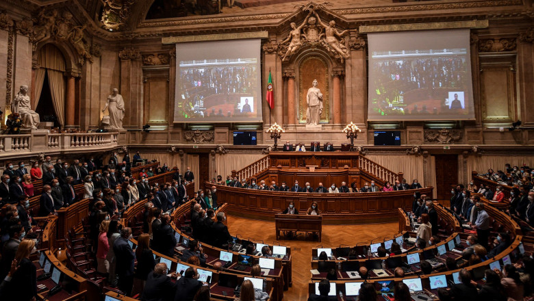 General view of the Portuguese parliament during the vote of the government's budget for 2022