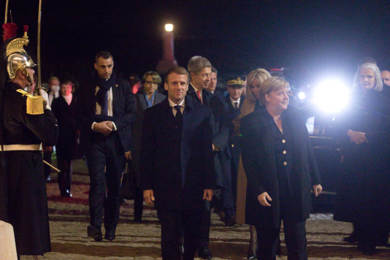 Merkel And Macron Visit Beaune - Burgundy