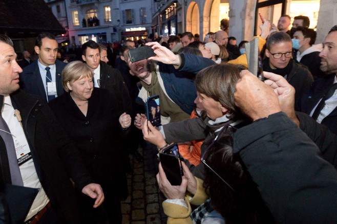 Merkel And Macron Visit Beaune - Burgundy