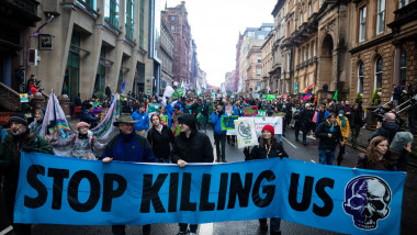 manifestatii justitie climatica la glasgow si londra