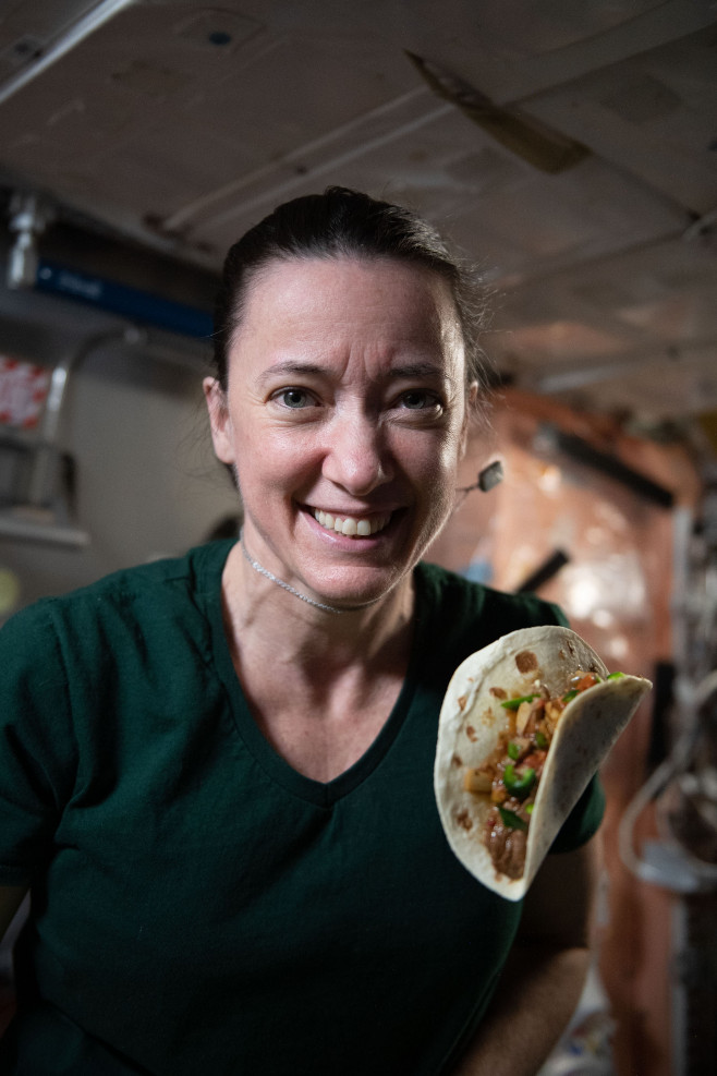 International Space Station Crew Eats Tacos for Experiment