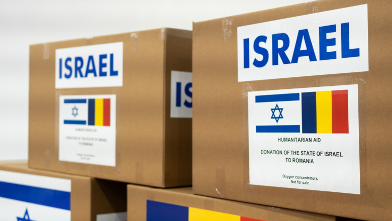 cutii cu ajutoare din israel