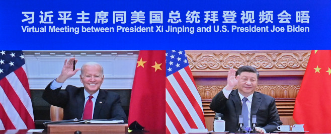 CHINA BEIJING XI JINPING U.S. JOE BIDEN MEETING (CN)