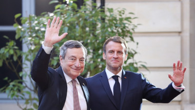 Emmanuel Macron și Mario Draghi