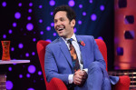 EDITORIAL USE ONLY Paul Rudd during the filming for the Graham Norton Show at BBC Studioworks 6 Television Centre, Wood Lane, London, to be aired on BBC One on Friday evening.