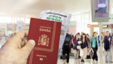 certificat covid si pasaport spaniol in aeroport