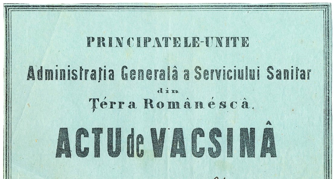 FOTO. Cum arăta o adeverință de vaccinare în urmă cu 150 de ani