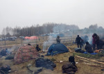 Refugee camp on the Belarusian-Polish border