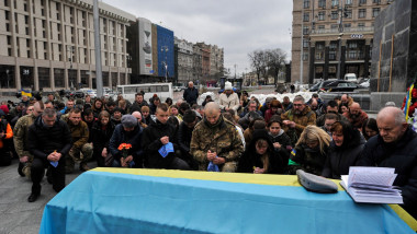 Vladimir Karas funeral ceremony in Kyiv, Ukraine - 20 Apr 2022