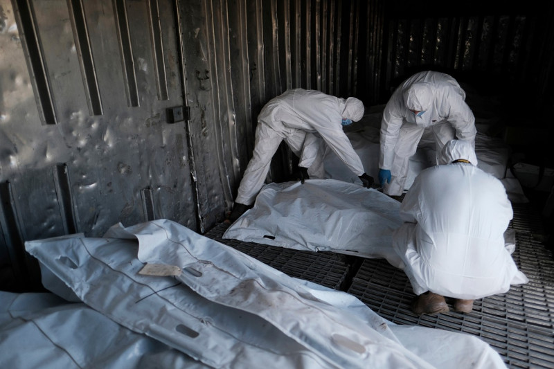 Ukraine Crisis / train as morgue