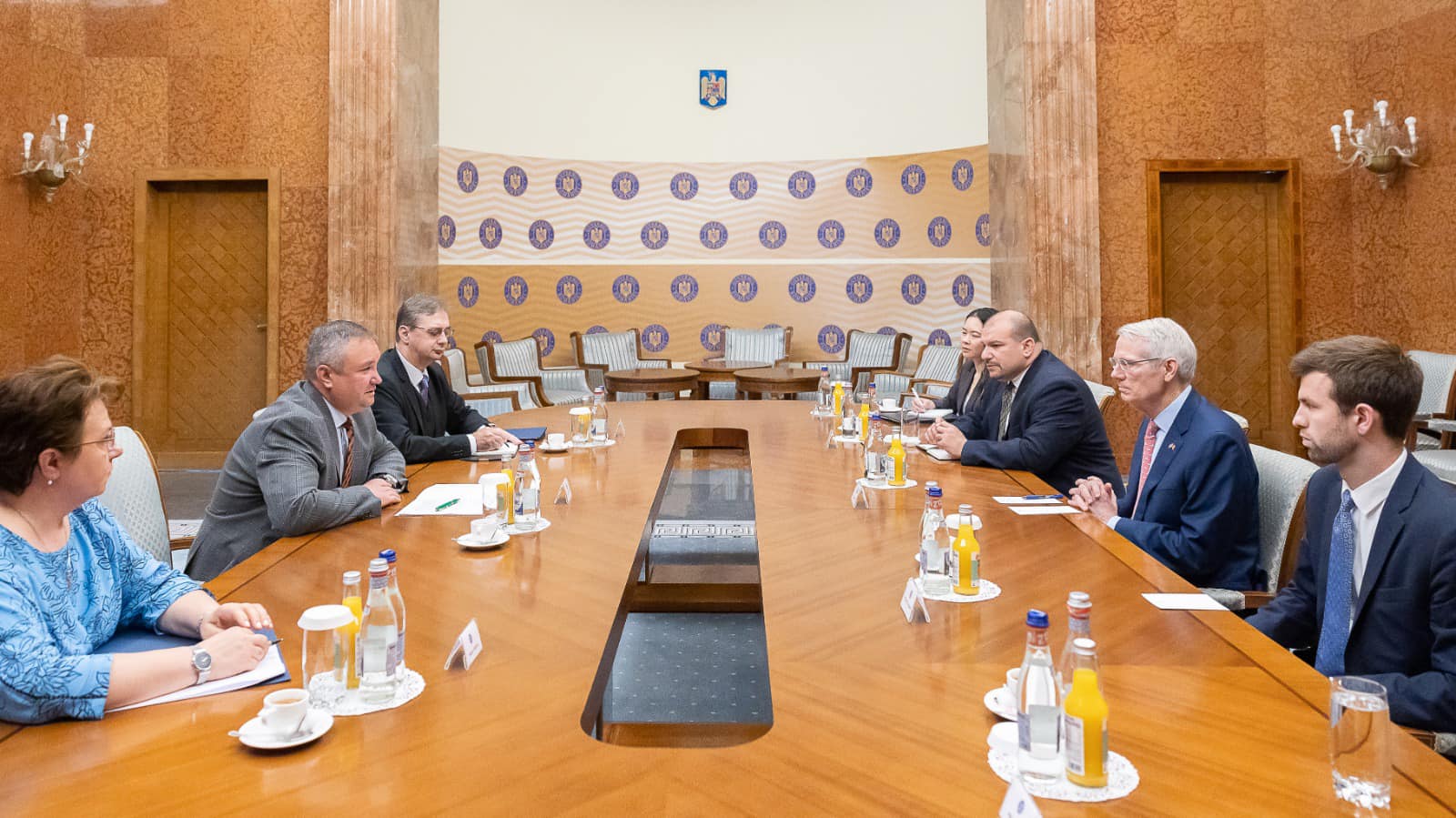Nicolae Ciucă le-a arătat unor senatori americani cum poate ajuta România în transportarea cerealelor ucrainene