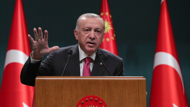 Recep Erdogan la podium