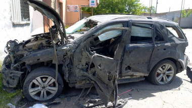 Ukraine Russia Military Operation Car Explosion
