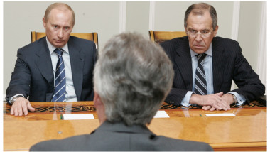 Vladimir Putin și Serghei Lavrov față în față cu William Burns