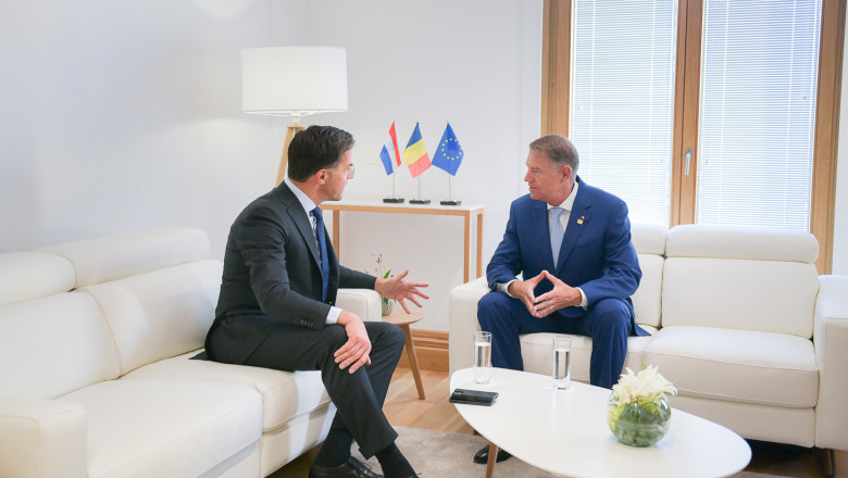 Klaus Iohannis a discutat cu Mark Rutte despre securitatea regională | Digi24