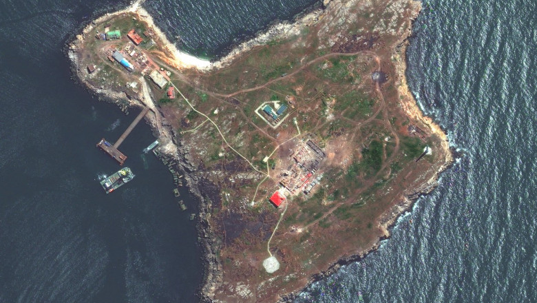 Insula Șerpilor, imagine din satelit