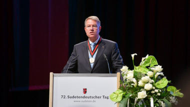 Preşedintele Klaus Iohannis a primit Premiul European Carol al IV-lea al Asociaţiei Germanilor Sudeţi.