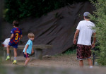 Shakira's sons Milan and Sasha train with their father Gerard Pique