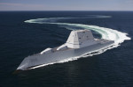 Guided-missile destroyer USS Zumwalt, Atlantic Ocean - 21 Apr 2016