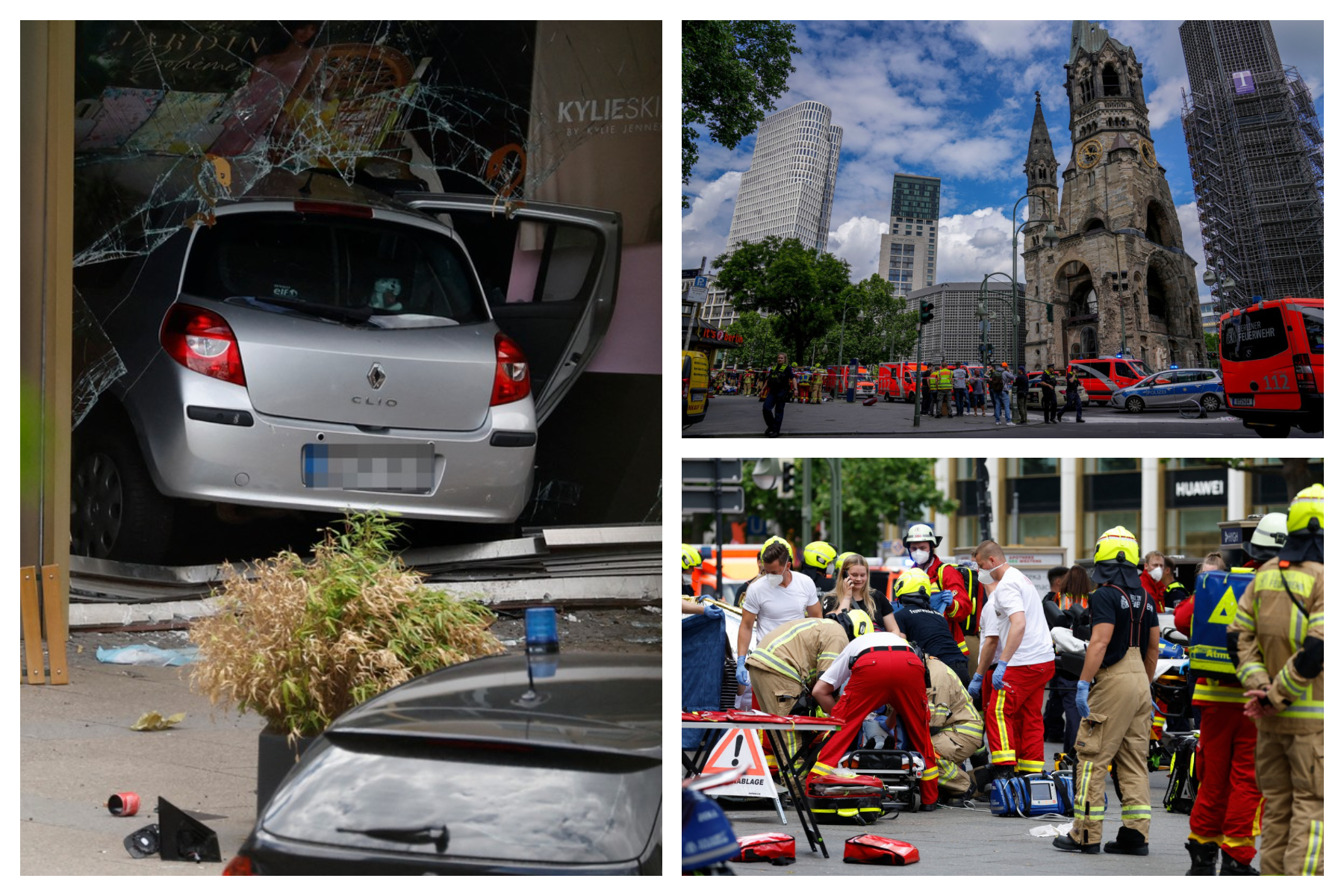 O mașină a intrat în mulțime, la Berlin. Primele imagini de la fața locului