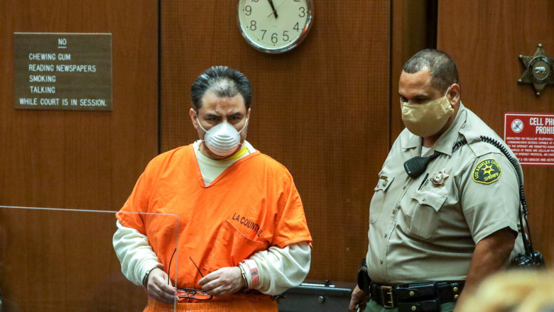 Naason Joaquin Garcia, the leader of the La Luz del Mundo church at his bail hearing, Clara Shortridge Foltz Criminal Justice Center, Los Angeles, California, United States - 05 Aug 2020