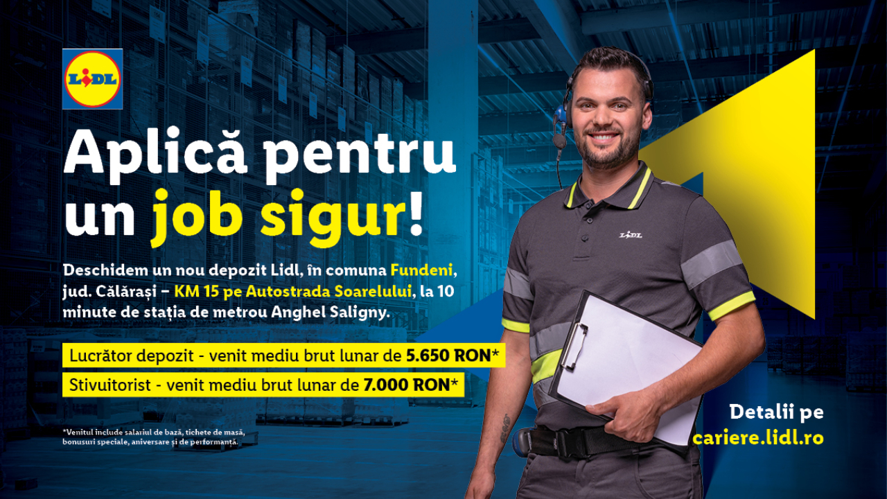 (P) Lidl România continuă investițiile în economia românească și creează peste 100 de noi locuri de muncă