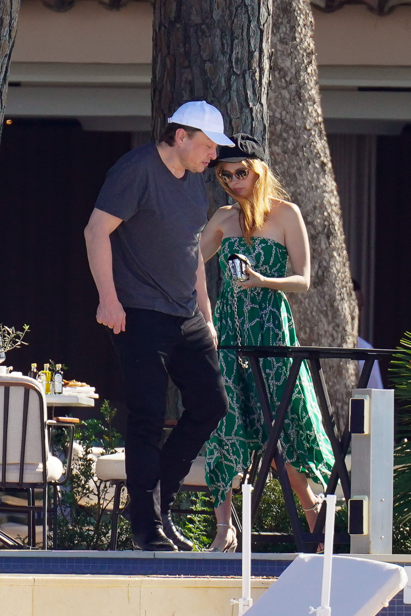 PREMIUM EXCLUSIVE: *NO WEB UNTIL 130PM EDT 31ST MAY* Worlds richest man Elon Musk is seen for the first time with his new love interest, Australian actress Natasha Bassett in Cannes