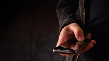 Hand with smart phone