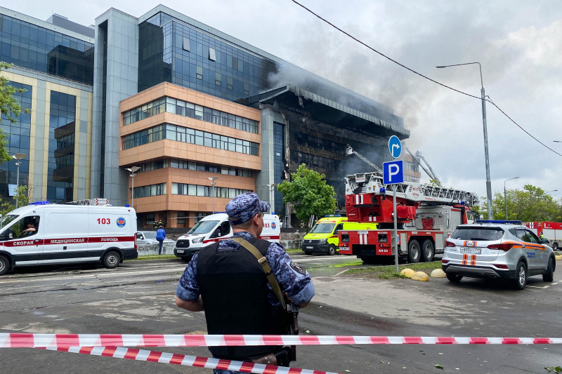 Fire hits Grand Setun Plaza business centre in Moscow