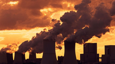 Emisii de carbon la o centrală termică pe bază de cărbune