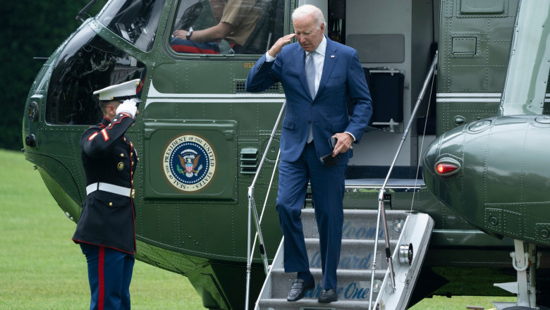 President Joe Biden returns to the White House after addressing the 29th AFL-CIO Quadrennial Constitutional Convention