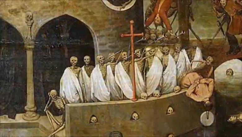 tablou medieval cu ciuma neagra