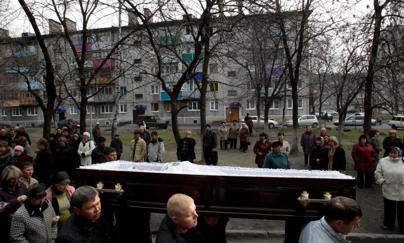Russia Mine Blast Funerals