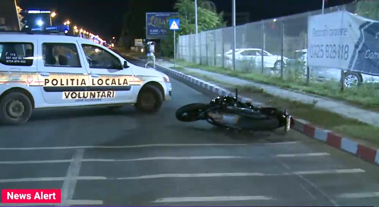 Accident grav în Pipera. O motociclistă a murit pe loc, după ce s-a dezechilibrat și s-a izbit de asflat